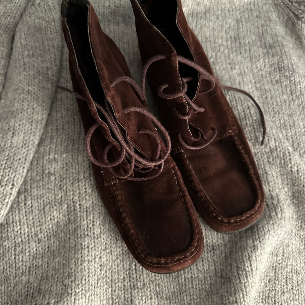 Brown Suede Ankle Boots
